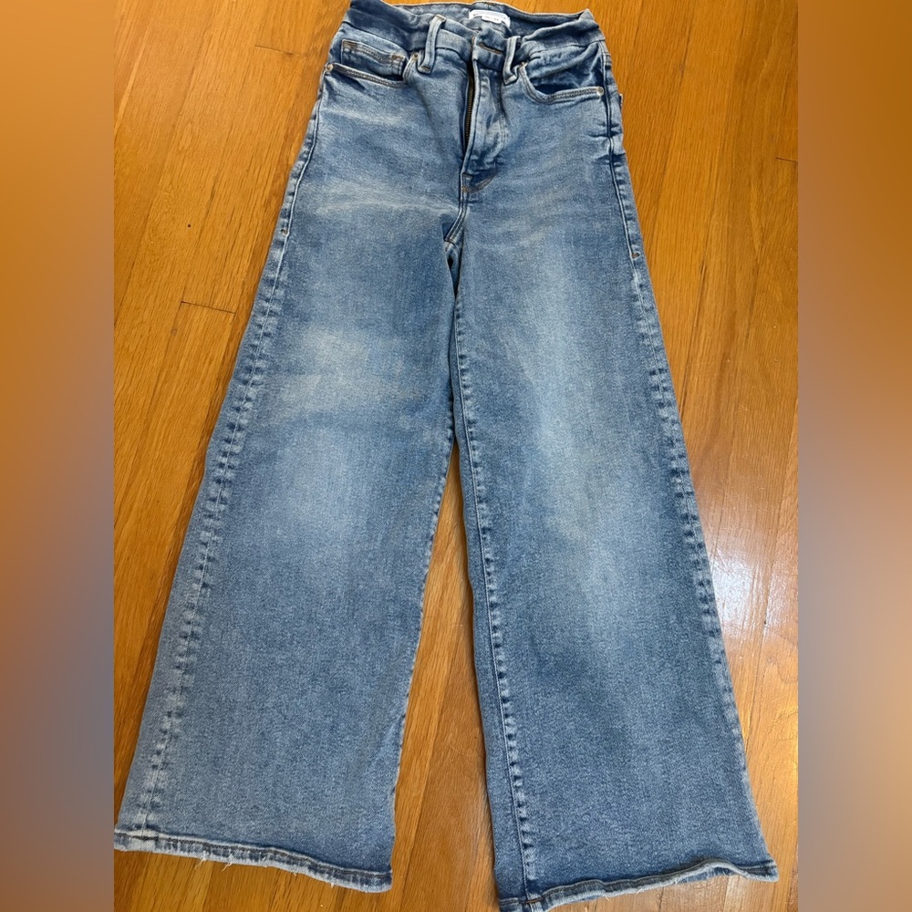 Good American Light Blue Flare Jeans